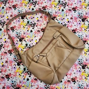 Small Cute Beige Cream Shoulder Bag Purse